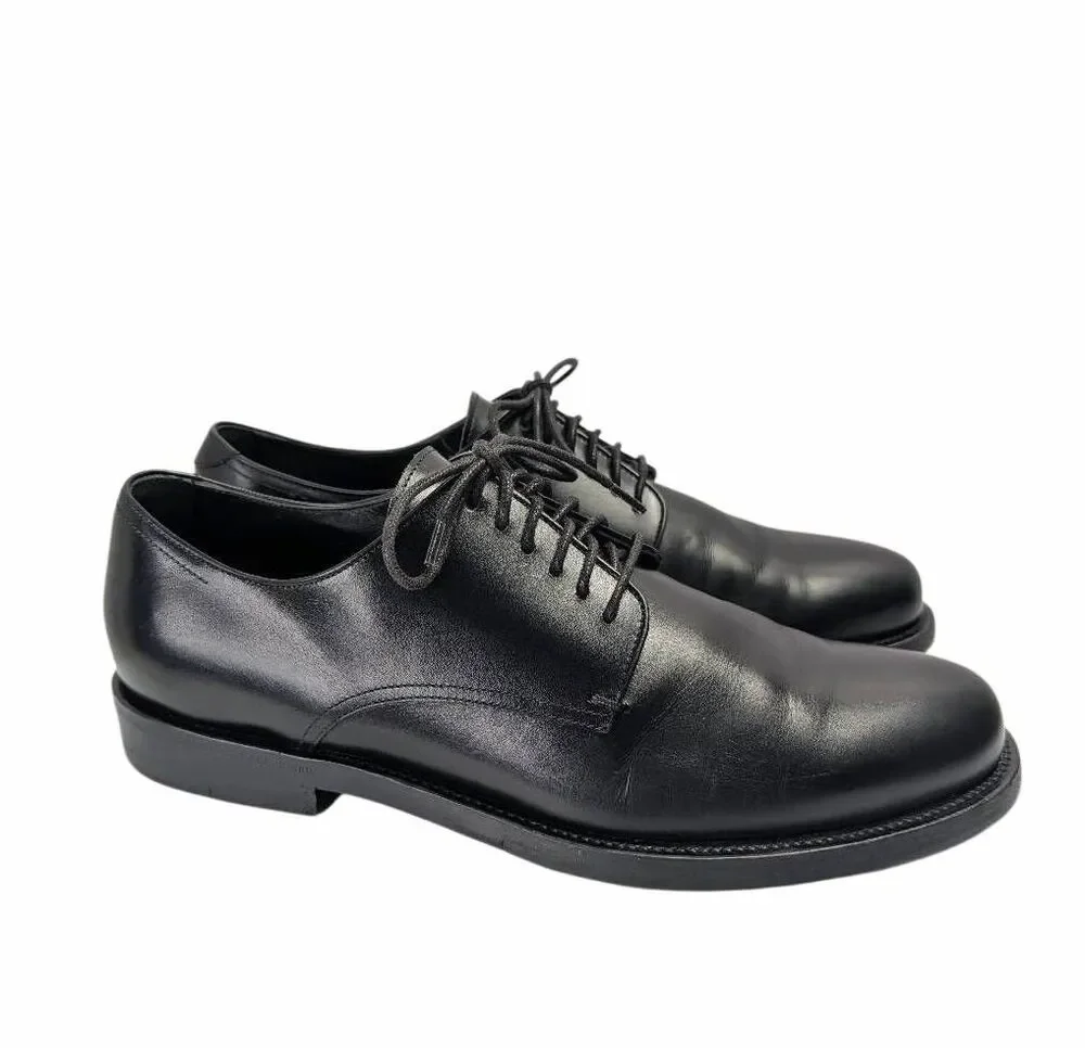 Giorgio Armani Black leather oxford lace up dress shoe mens 40 EU 6.5/7 US